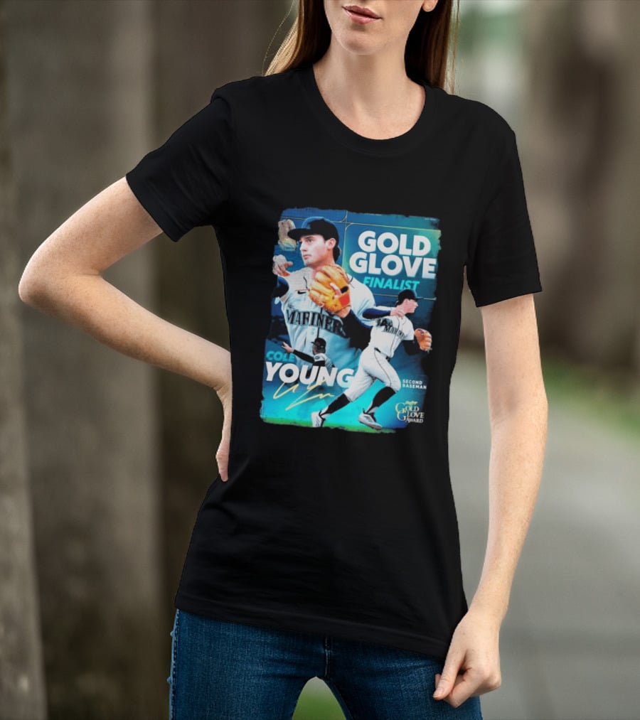 Cole Young Mariners Second Baseman Gold Glove Finalist T-Shirt