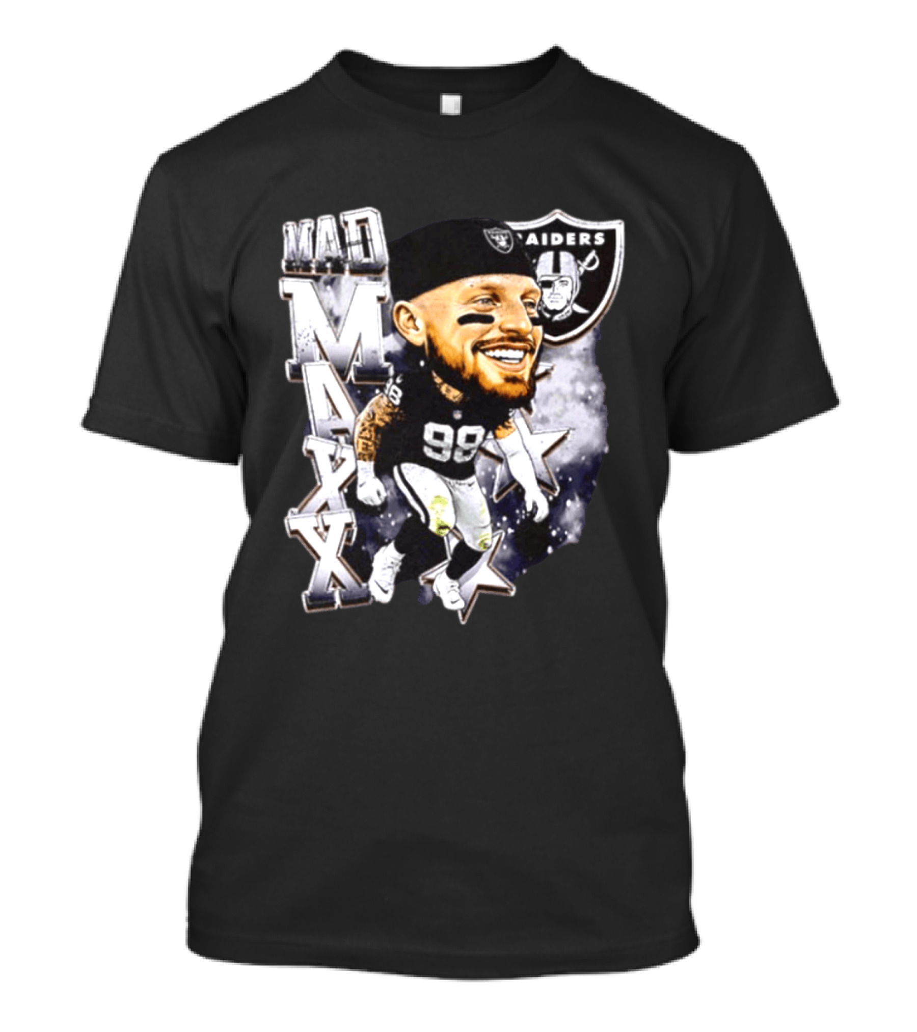 Mad Maxx 98 Raiders Football Player Swag Head T-Shirt