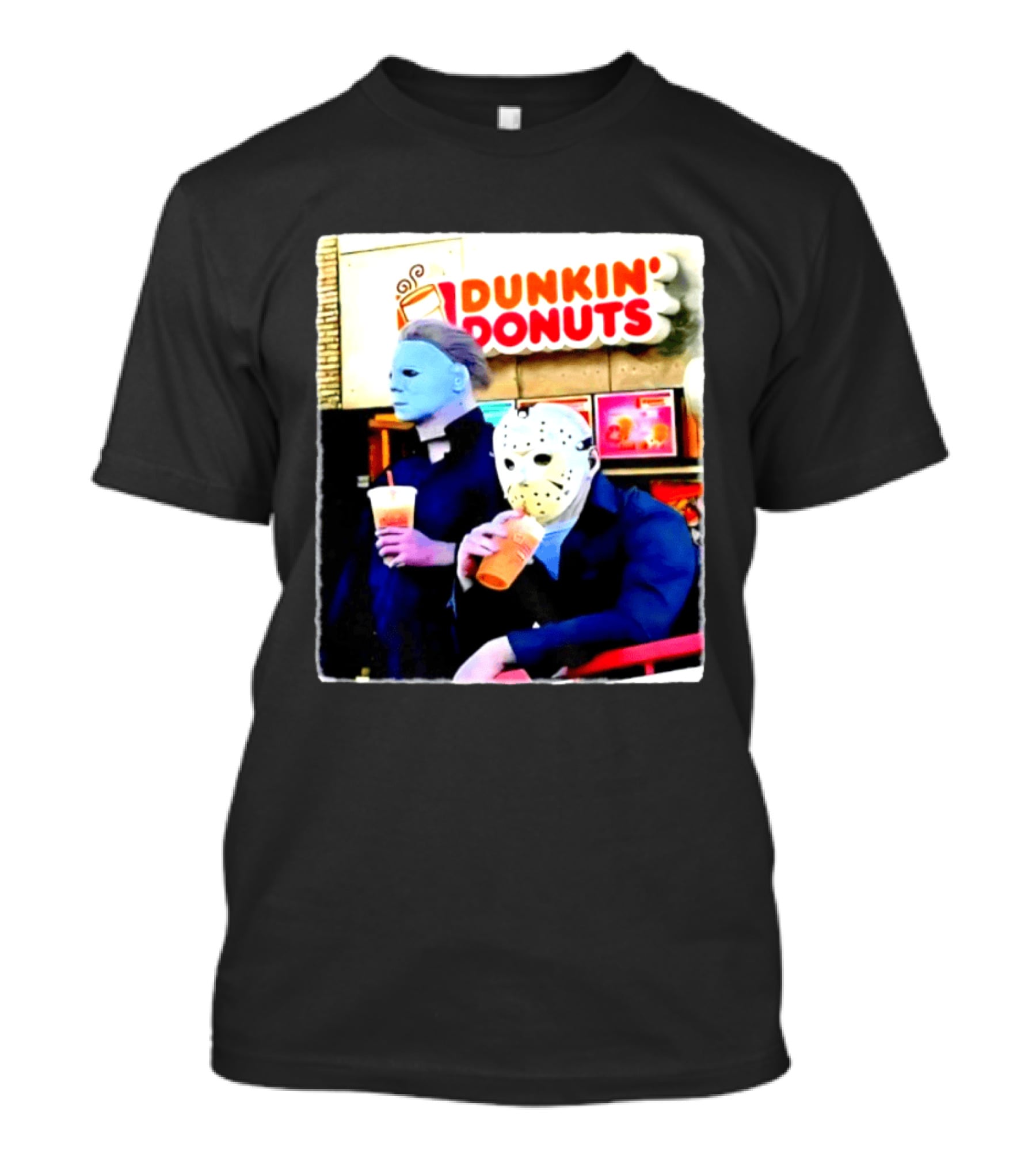 Dunkin Donuts Halloween 2026 Michael Myers Jason Voorhees Meme T-Shirt