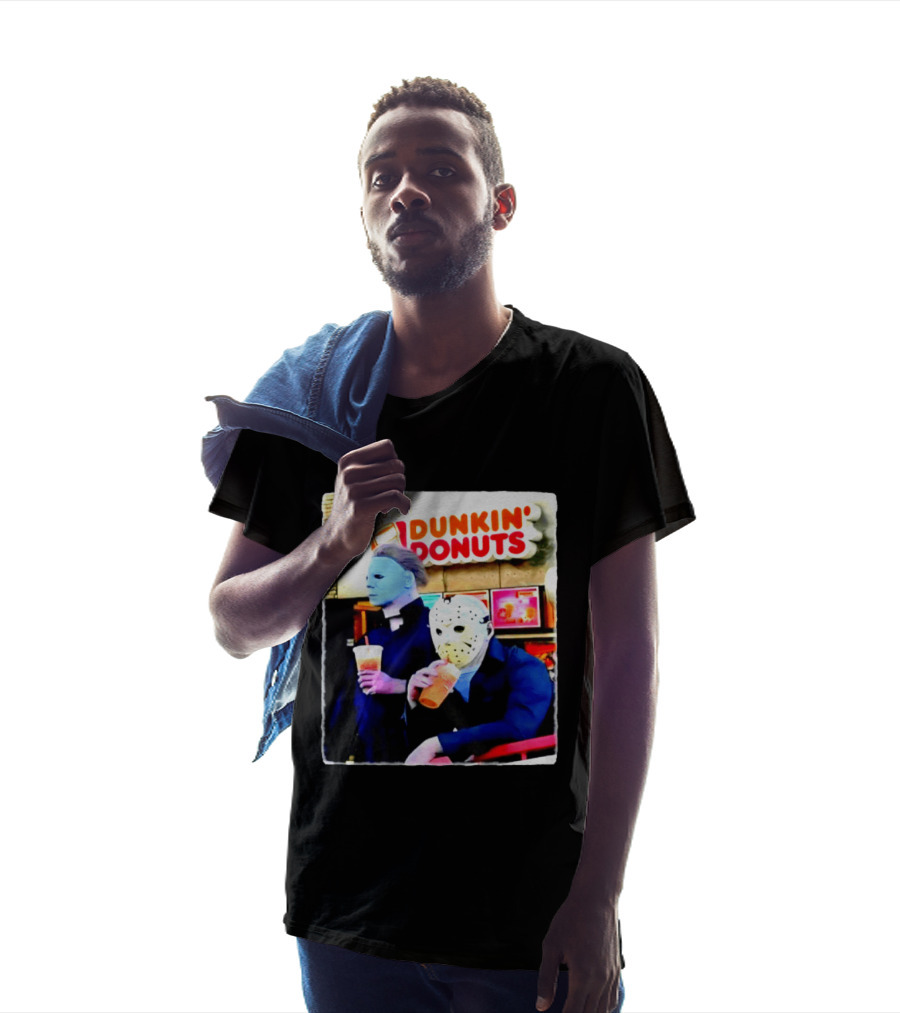 Dunkin Donuts Halloween 2026 Michael Myers Jason Voorhees Meme T-Shirt
