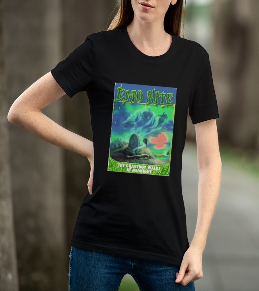 Emo Nite The Graveboy Walks At Midnight Goosebumps T-Shirt