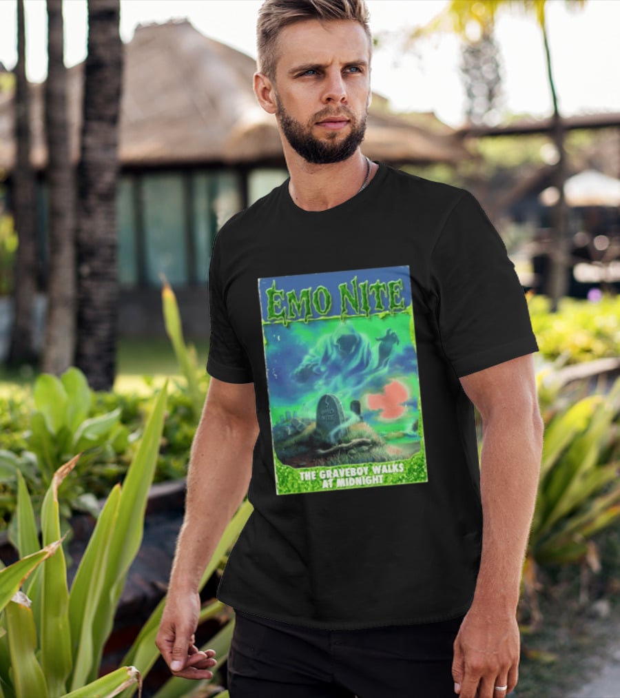Emo Nite The Graveboy Walks At Midnight Goosebumps T-Shirt