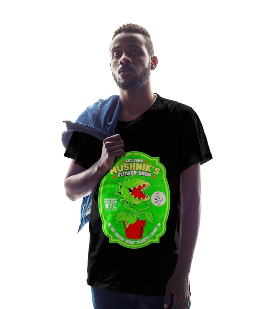 Mushnik's Flower Shop Est 1986 Skid Row NYC Plants With Bite We Know What Plants Crave T-Shirt