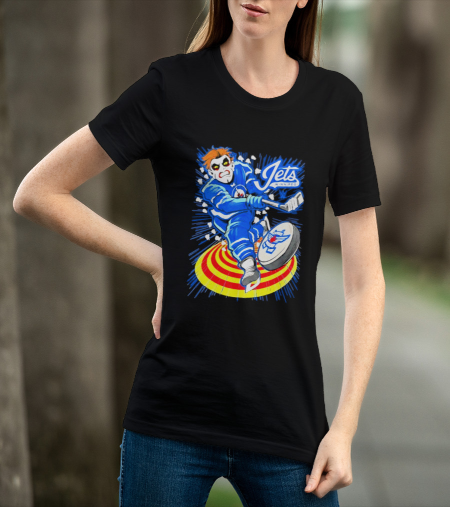 Winnipeg Jets Danhausen Winnipeghausen Hockey Collaboration T-Shirt