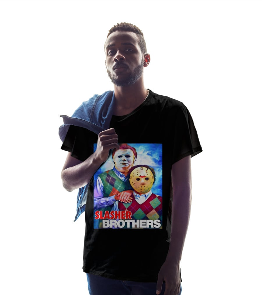 Slasher Brothers Michael Myers Jason Voorhees Halloween Meme 2026 T-Shirt