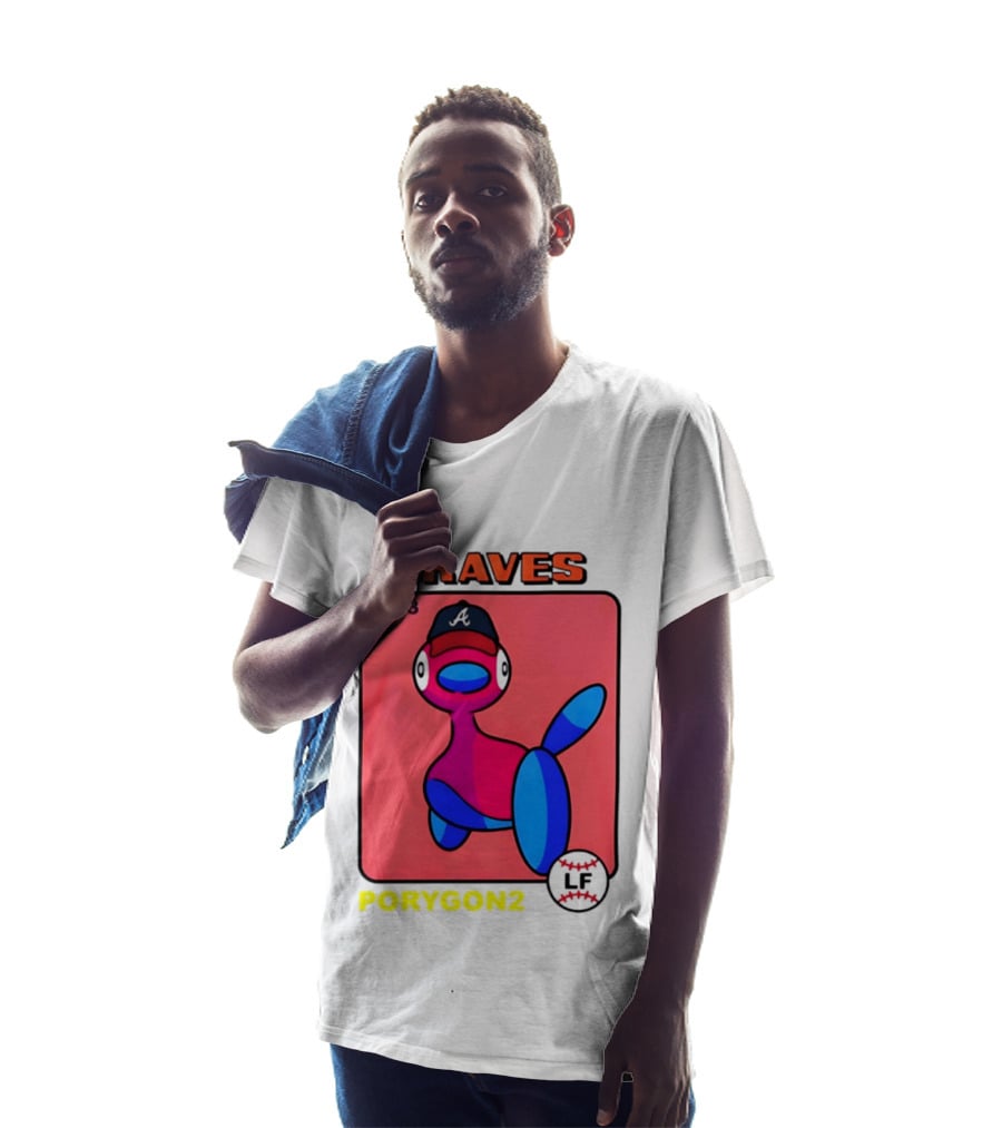 BRAVES Porygon2 Pokemon Crossover #233 LF Baseball Cap T-Shirt