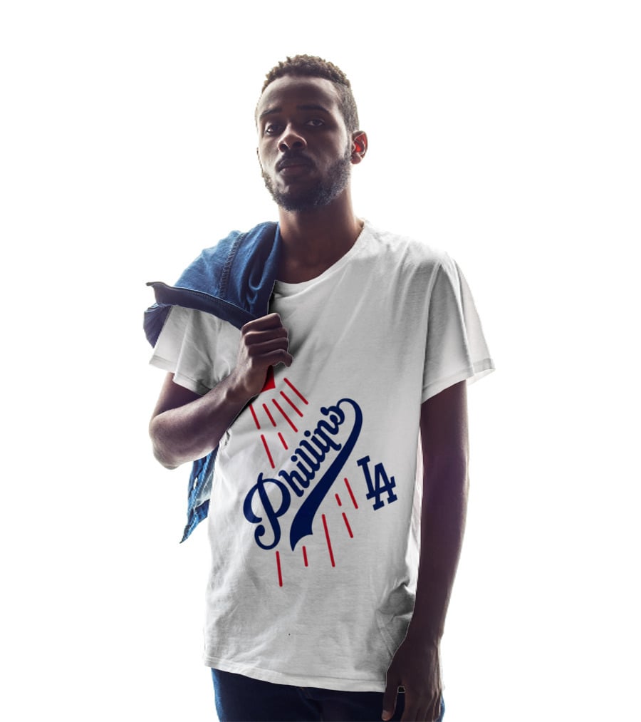 Phillies LA Love Heart Dodgers 14 T-Shirt