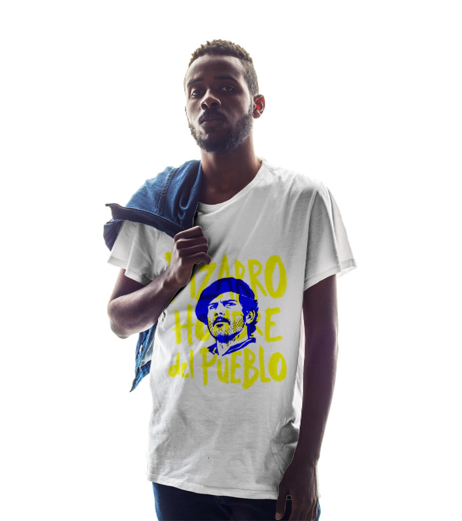 Pizarro Hombre Del Pueblo Latin American Yellow Blue T-Shirt