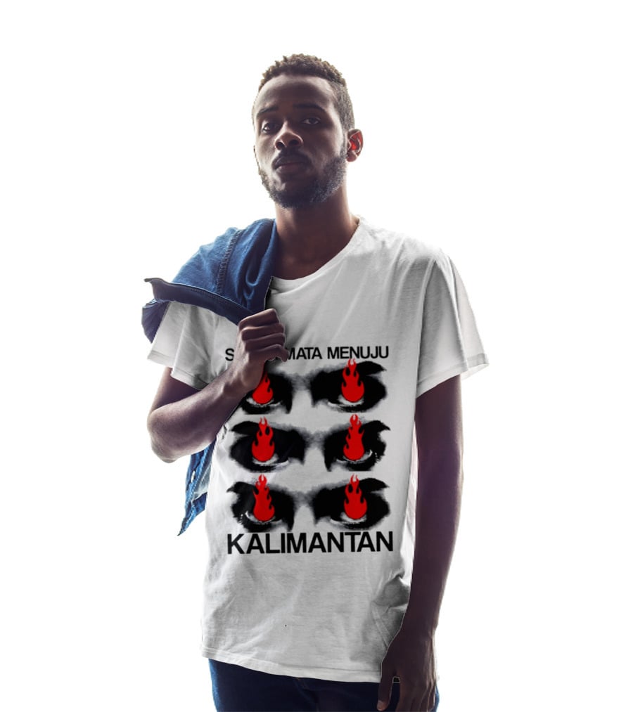 Semua Mata Menuju Kalimantan Indonesia Api Mata T-Shirt