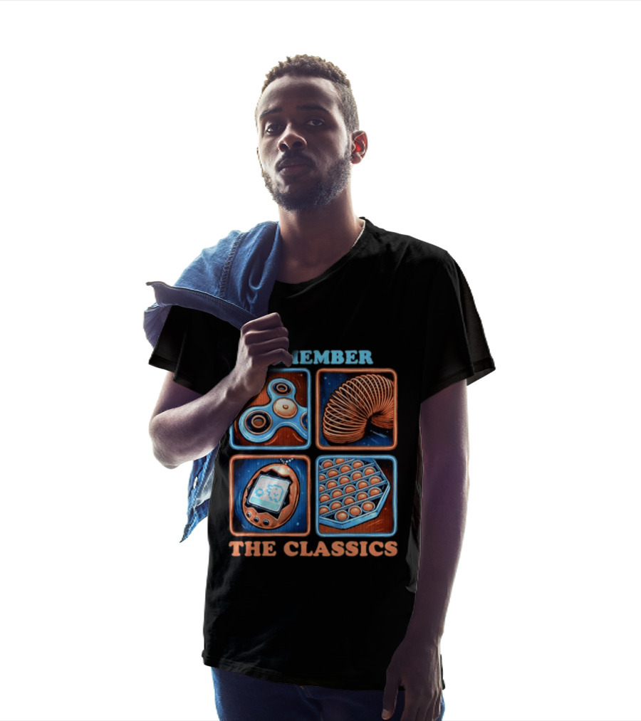 Remember The Classics Fidget Spinner Slinky Tamagotchi Pop It T-Shirt