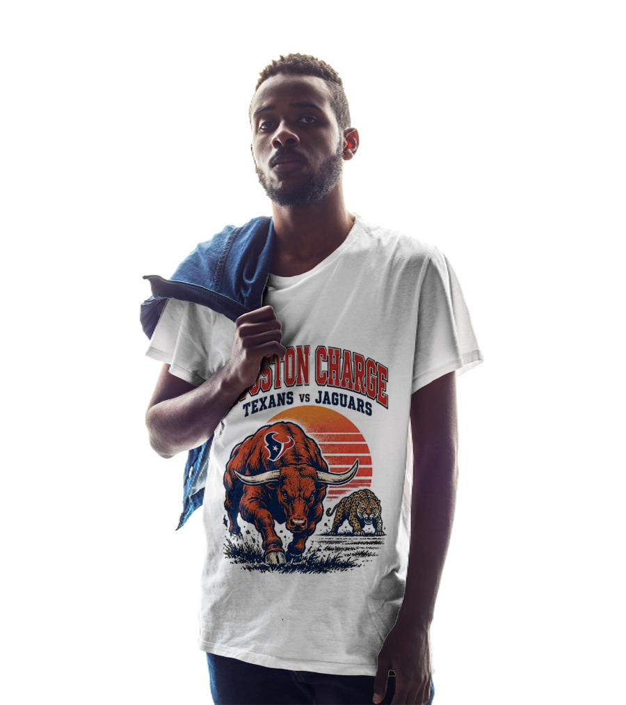 Houston Charge 2026 Texans Vs Jaguars Sunset Showdown T-Shirt