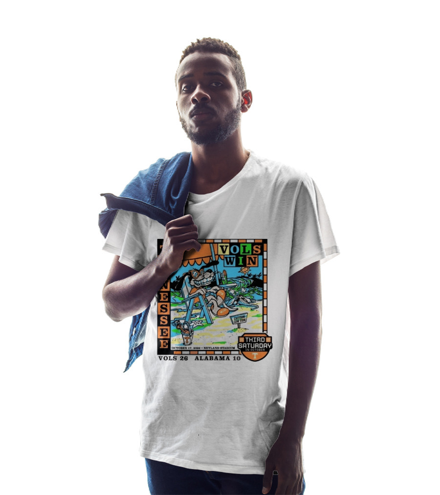 Tennessee Volunteers Vols Win Third Saturday In October 2026 Neyland Stadium October 17 Caution Low Tide T-Shirt