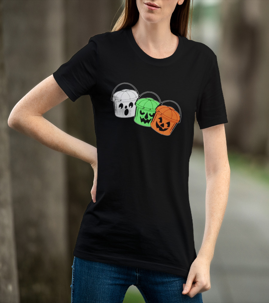 Ghost Pumpkin Candy Buckets Halloween 2026 T-Shirt