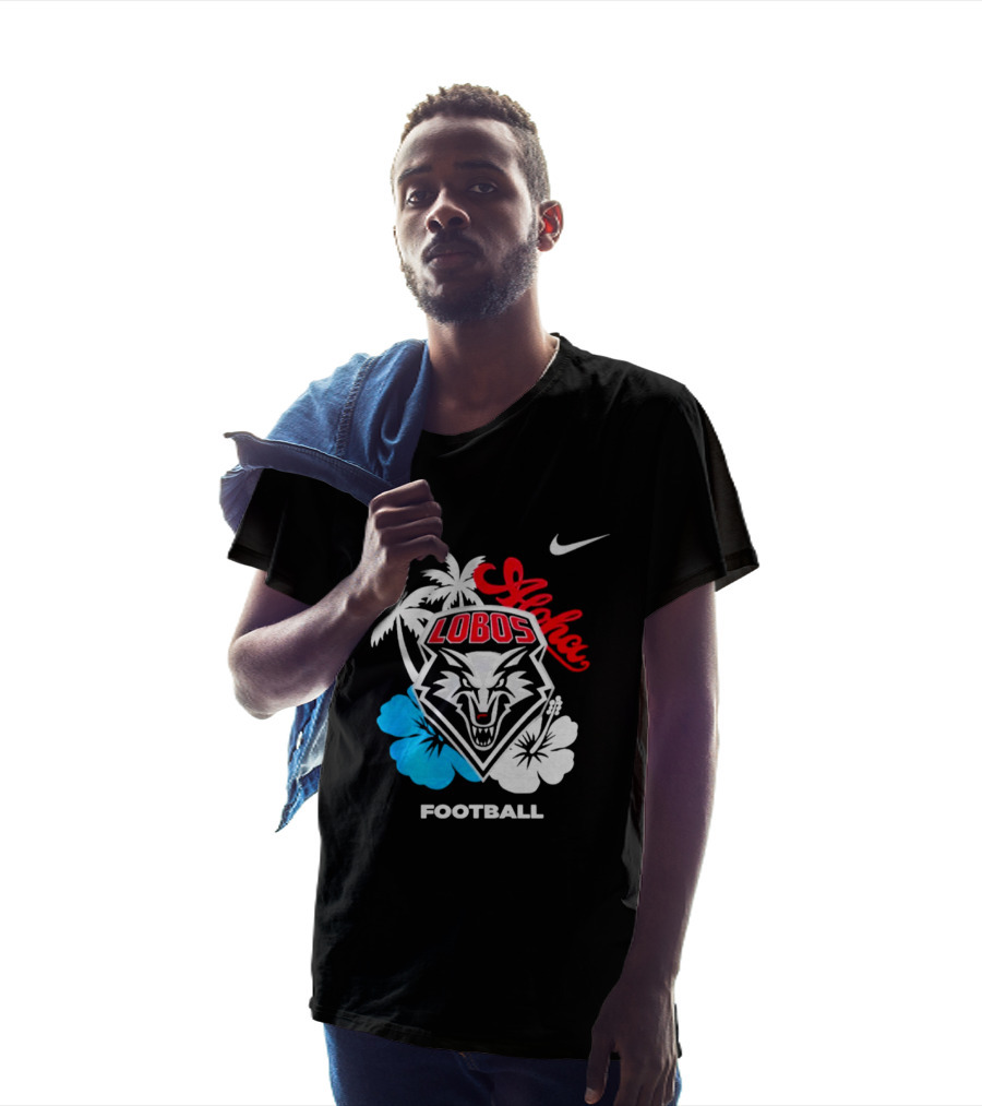 New Mexico Lobos Football Aloha 2026 Nike Tropical Palm Hibiscus T-Shirt