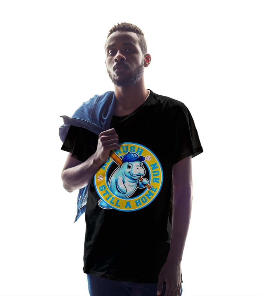 No Rush Still A Home Run Tampa Bay Rays Manatee T-Shirt