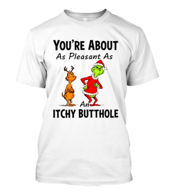 Grinch Santa You're About As Pleasant As An Itchy Butthole T-Shirt