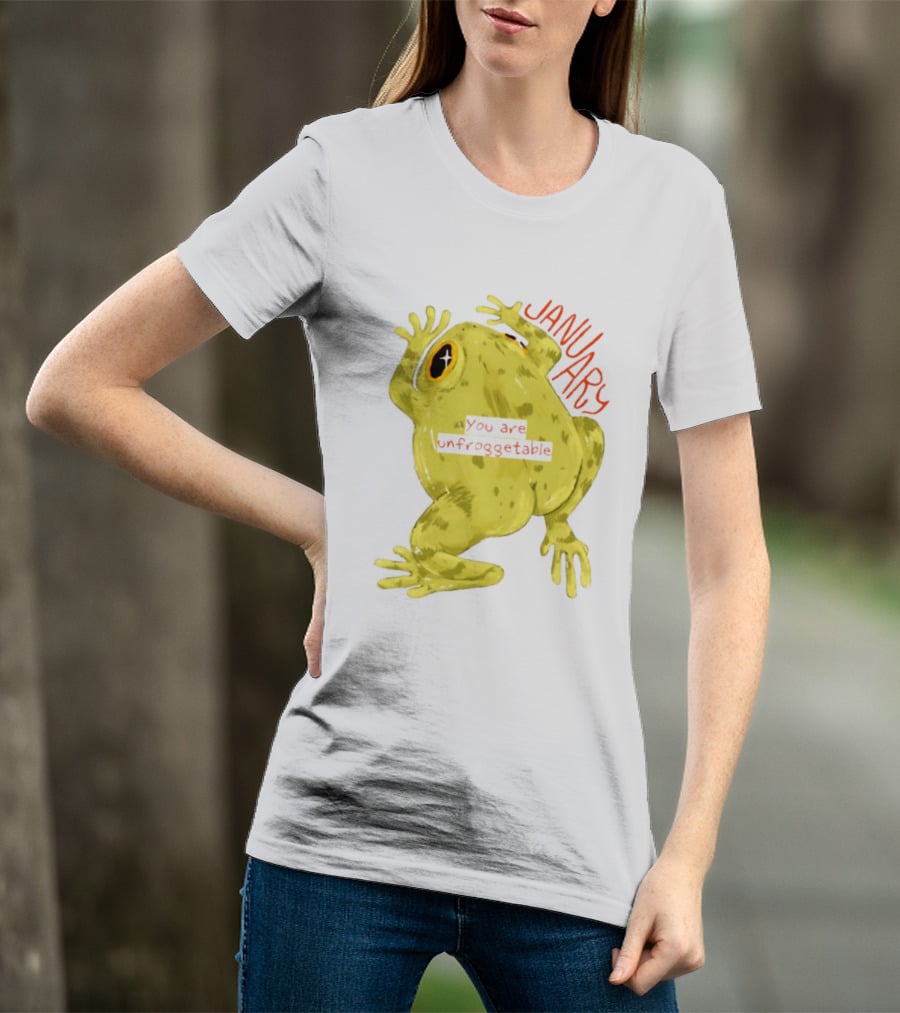 January You Are Unfroggetable Frog Pun Playful Frog T-Shirt