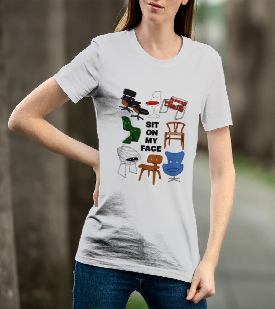 Sit On My Face Mid Century Modern Furniture Iconic Chair Collection T-Shirt