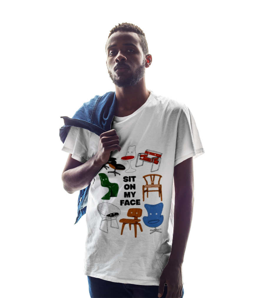 Sit On My Face Mid Century Modern Furniture Iconic Chair Collection T-Shirt