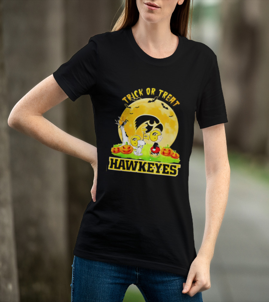 Halloween Trick Or Treat Hawkeyes Peanuts Abbey Road 2026 T-Shirt
