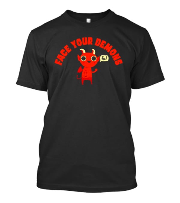 Face Your Demons Devil Cartoon T-Shirt