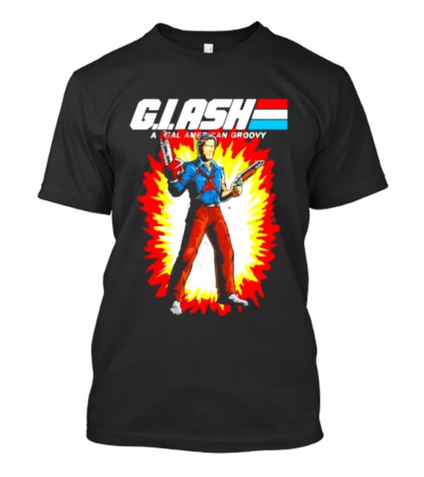 G.I. Ash A Real American Groovy Evil Dead Character Explosion T-Shirt