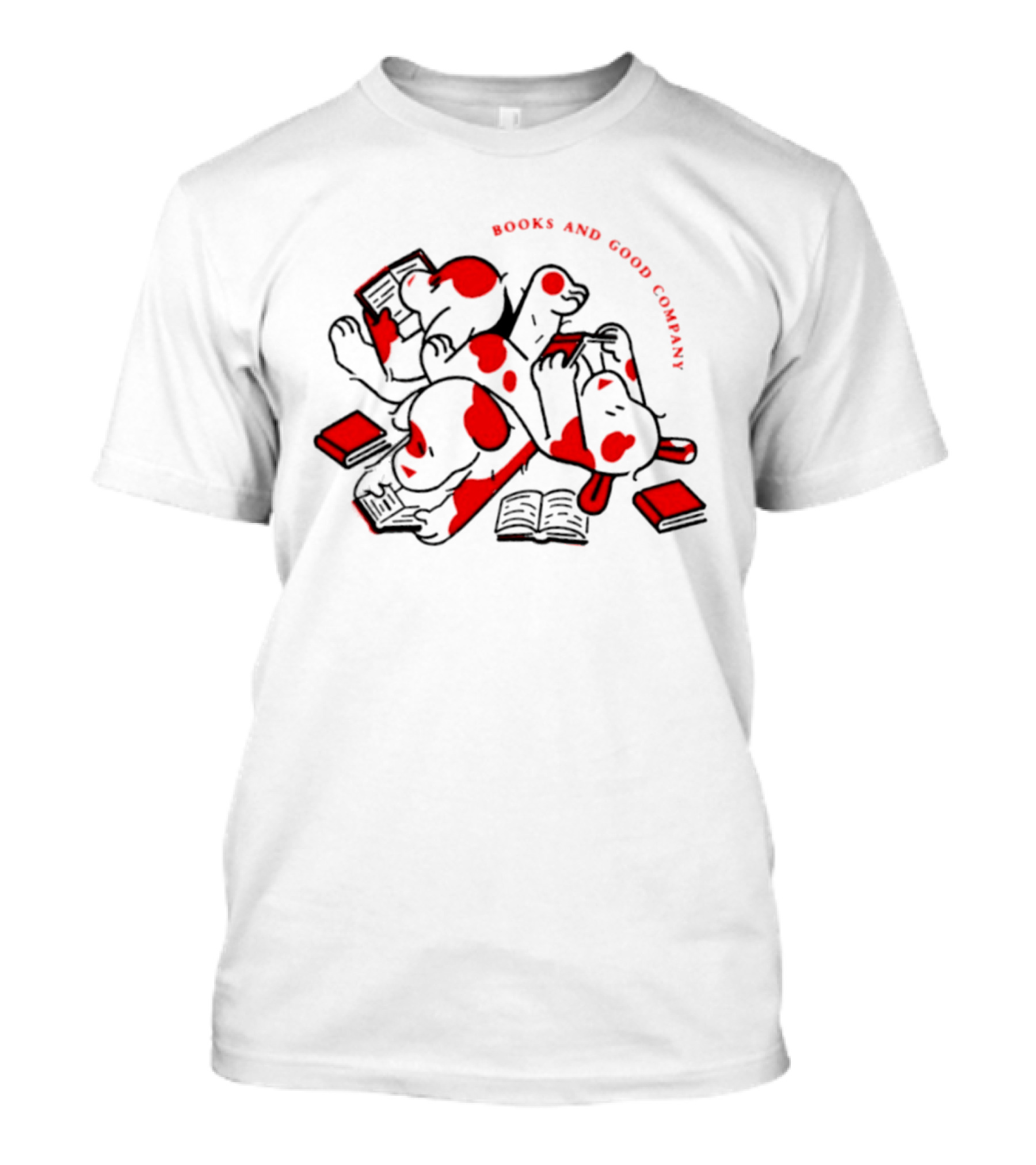 Books And Good Company Reading Dogs Bookworm T-Shirt