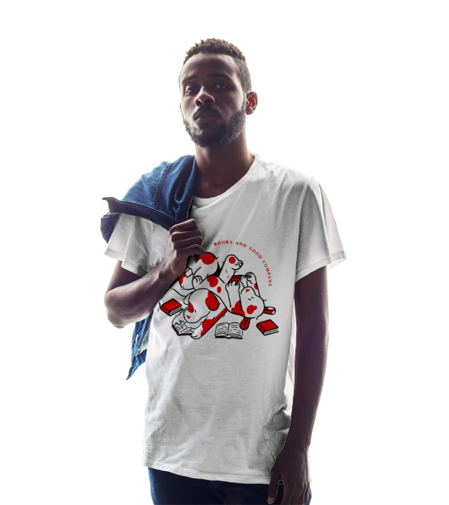 Books And Good Company Reading Dogs Bookworm T-Shirt