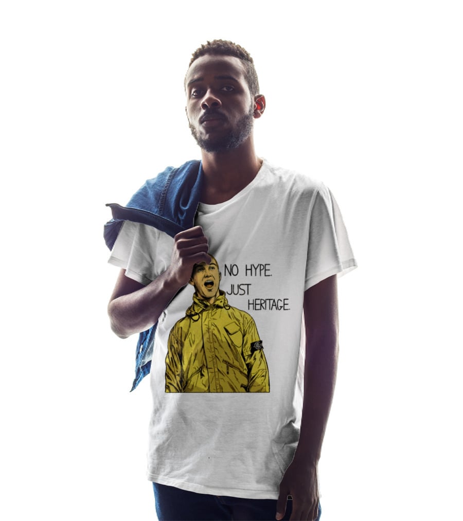 No Hype Just Heritage Ellemme Since 2017 Stone Island Yellow Jacket T-Shirt
