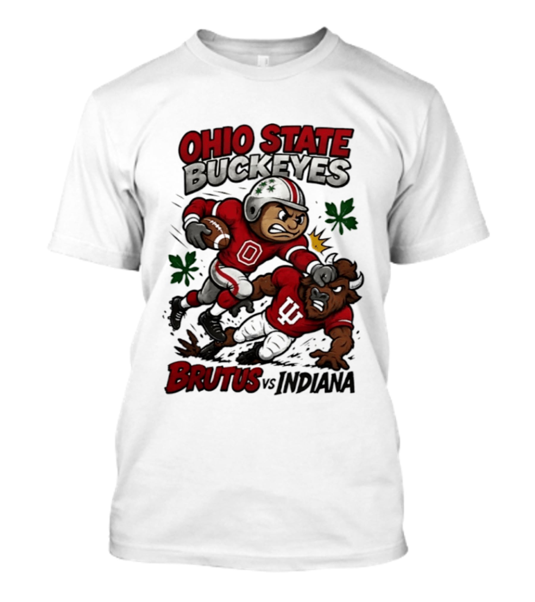 Ohio State Buckeyes Brutus Vs Indiana Hoosiers Rivals Football Showdown T-Shirt