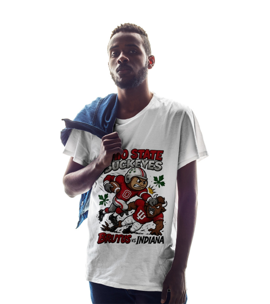 Ohio State Buckeyes Brutus Vs Indiana Hoosiers Rivals Football Showdown T-Shirt