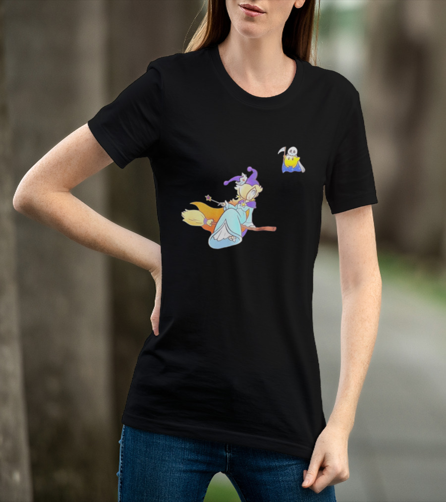 Rosalina Witch Broomstick With Luma Halloween Magic Adventure T-Shirt