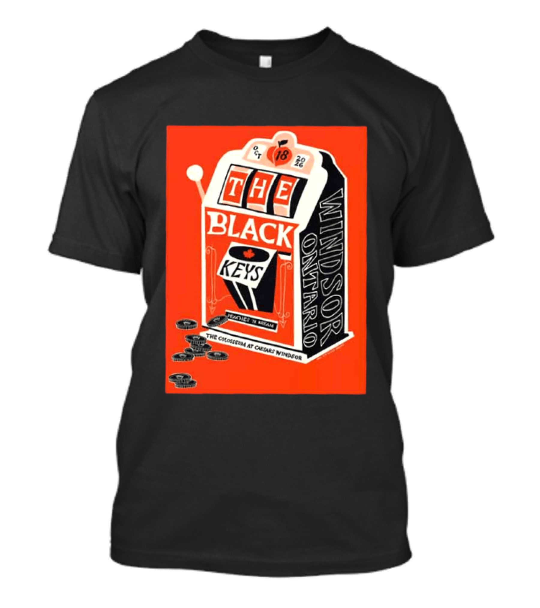 The Black Keys Caesars Windsor Ontario Peaches 'N Kream Oct 18 2026 T-Shirt