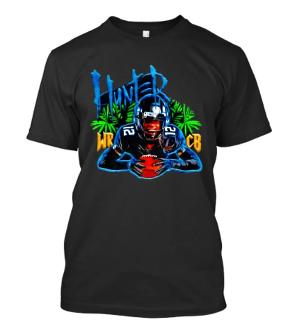 Travis Hunter Jacksonville Jaguars WR CB Football Player Holding Ball T-Shirt