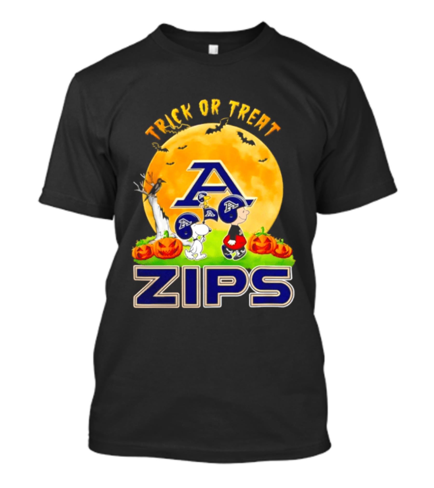 Akron Zips Peanuts Trick Or Treat Halloween Abbey Road 2026 T-Shirt