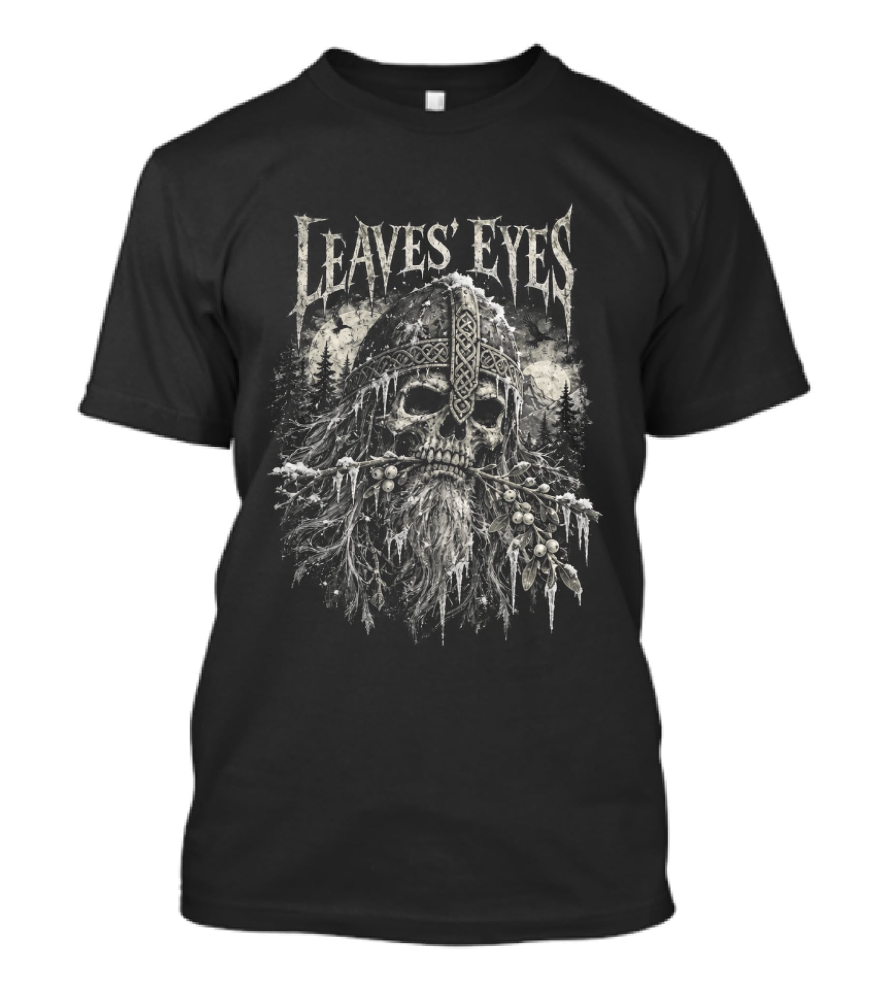 Leaves' Eyes Frozen Viking Skull Christmas For Metal Lovers T-Shirt