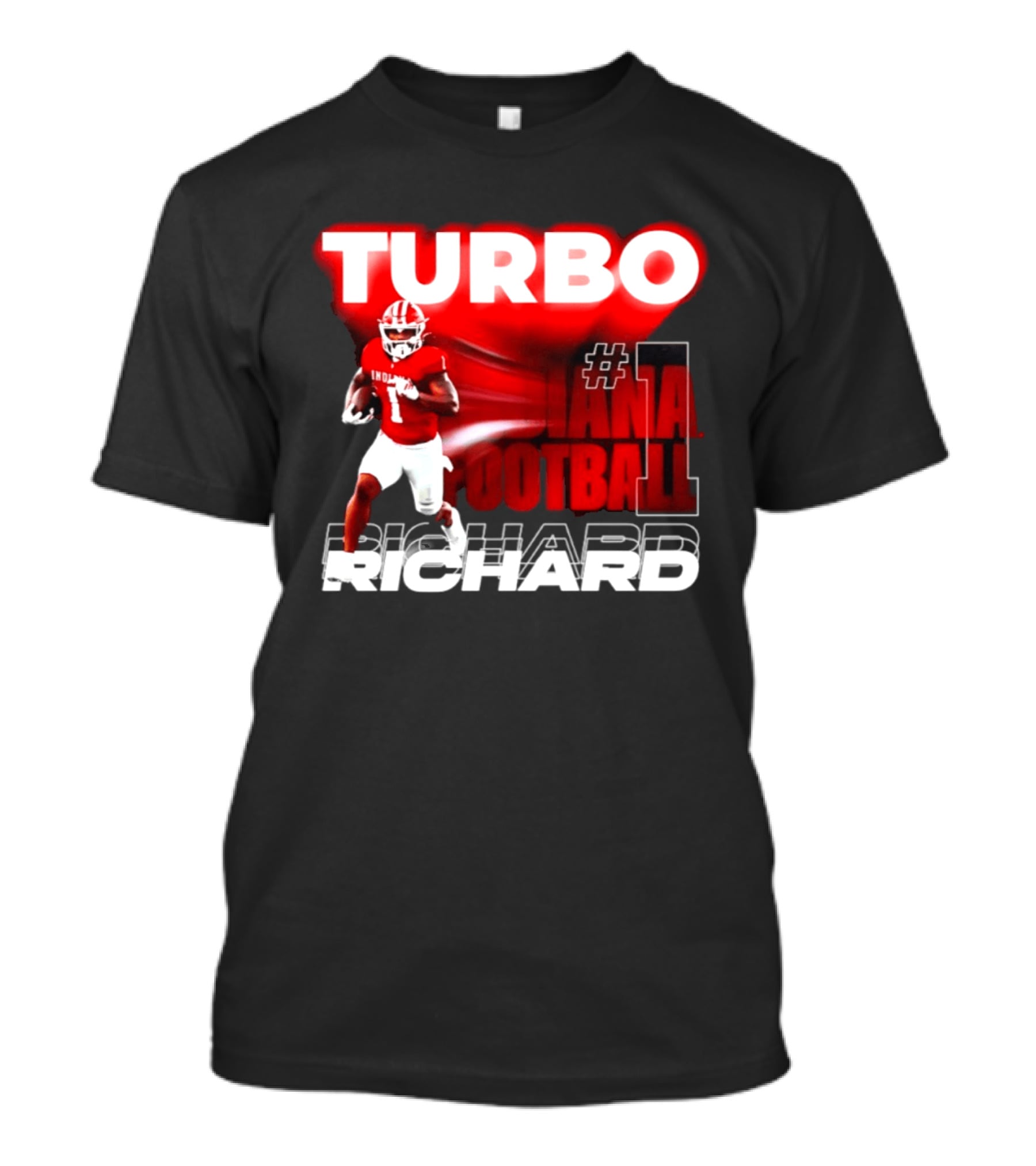 Indiana Hoosiers Turbo Richard #1 Football NCAA 2026 T-Shirt