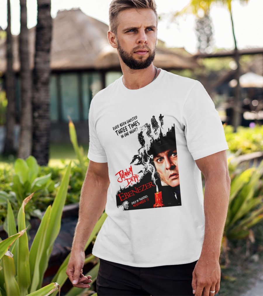 Johnny Depp Ebenezer Ghosted Three Times Movie In Theatres November 13 T-Shirt