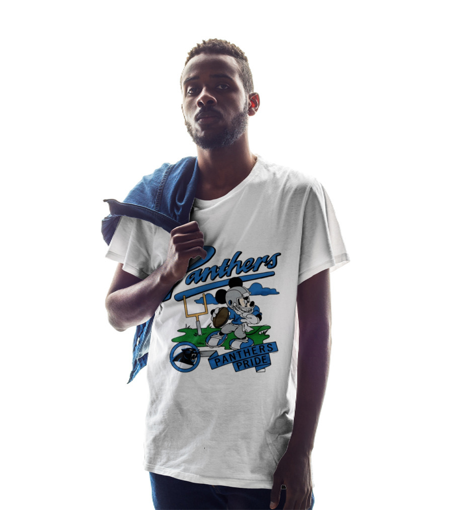 Panthers Pride Mickey Mouse Football Carolina Panthers Disney Collaboration T-Shirt