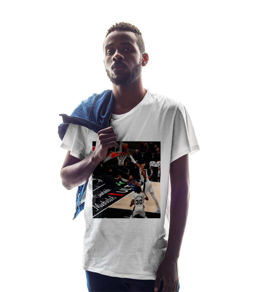 Victor Wembanyama San Antonio Spurs Block Shot Action Thunder Game T-Shirt