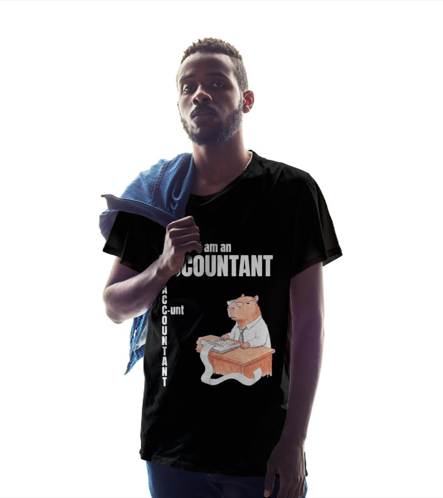 Capybara Accountant I Am An ACC OUNTANT Ac Counting Calculator Desk T-Shirt