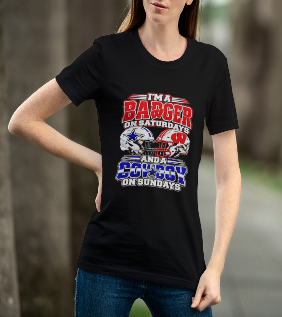 I'm A Badger On Saturdays And A Cowboy On Sundays 2026 T-Shirt