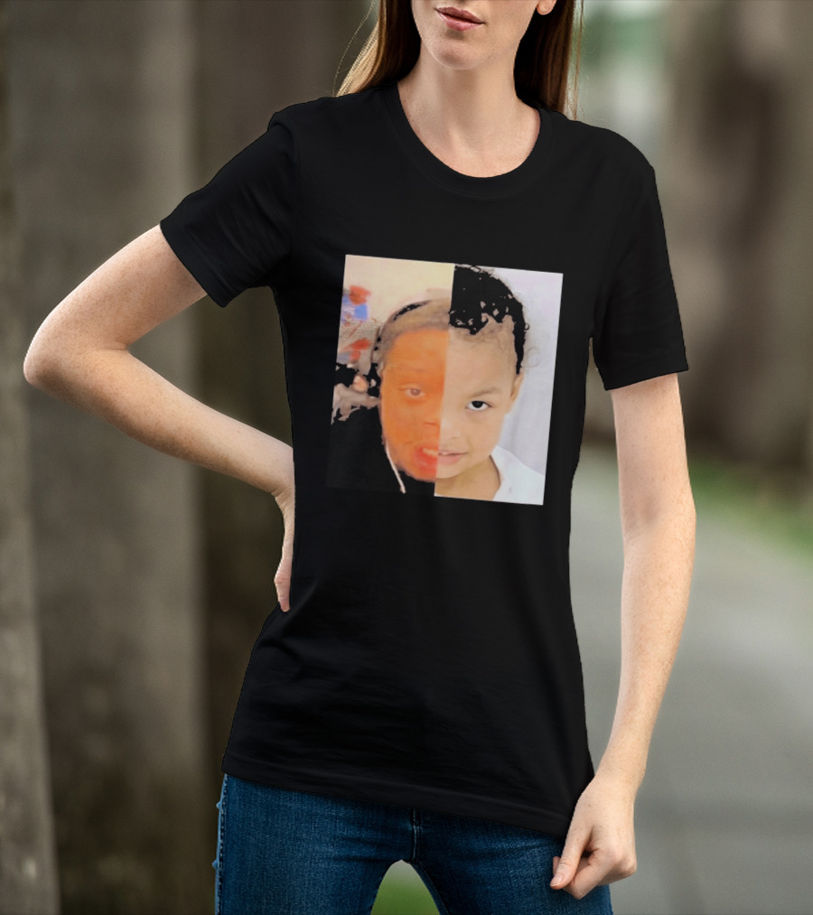 Chrisean Jr Cuffem Split Face Meme Viral Trend T-Shirt