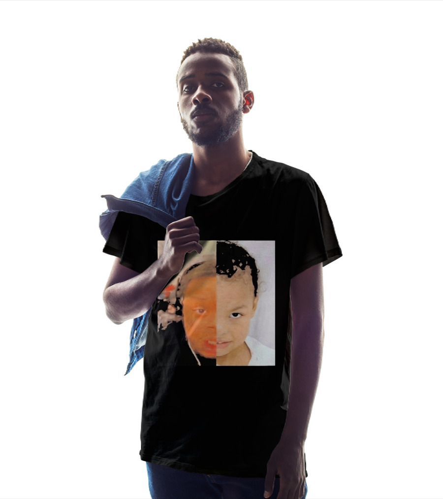 Chrisean Jr Cuffem Split Face Meme Viral Trend T-Shirt