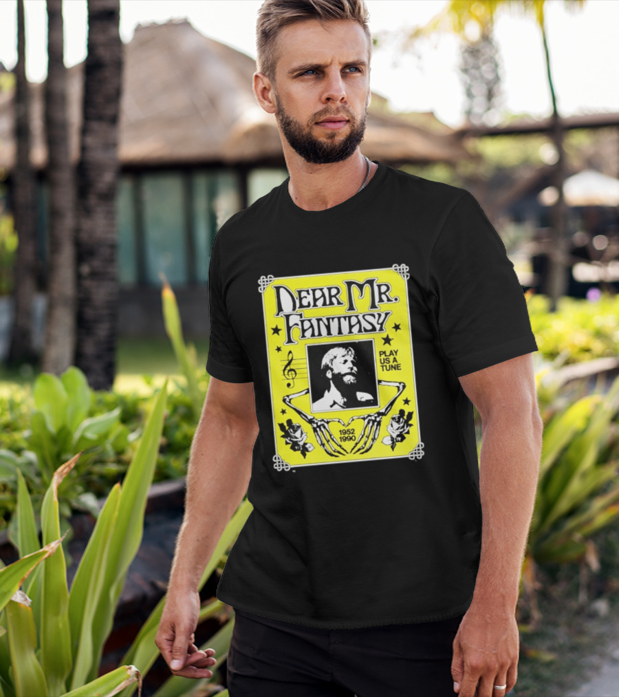 Dear Mr Fantasy Play Us A Tune 1952 1990 Skeleton Musician T-Shirt