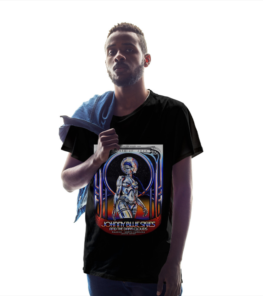 Mutiny For The Masses Tour Johnny Blue Skies And The Dark Clouds Raleigh North Carolina October 21 2026 T-Shirt