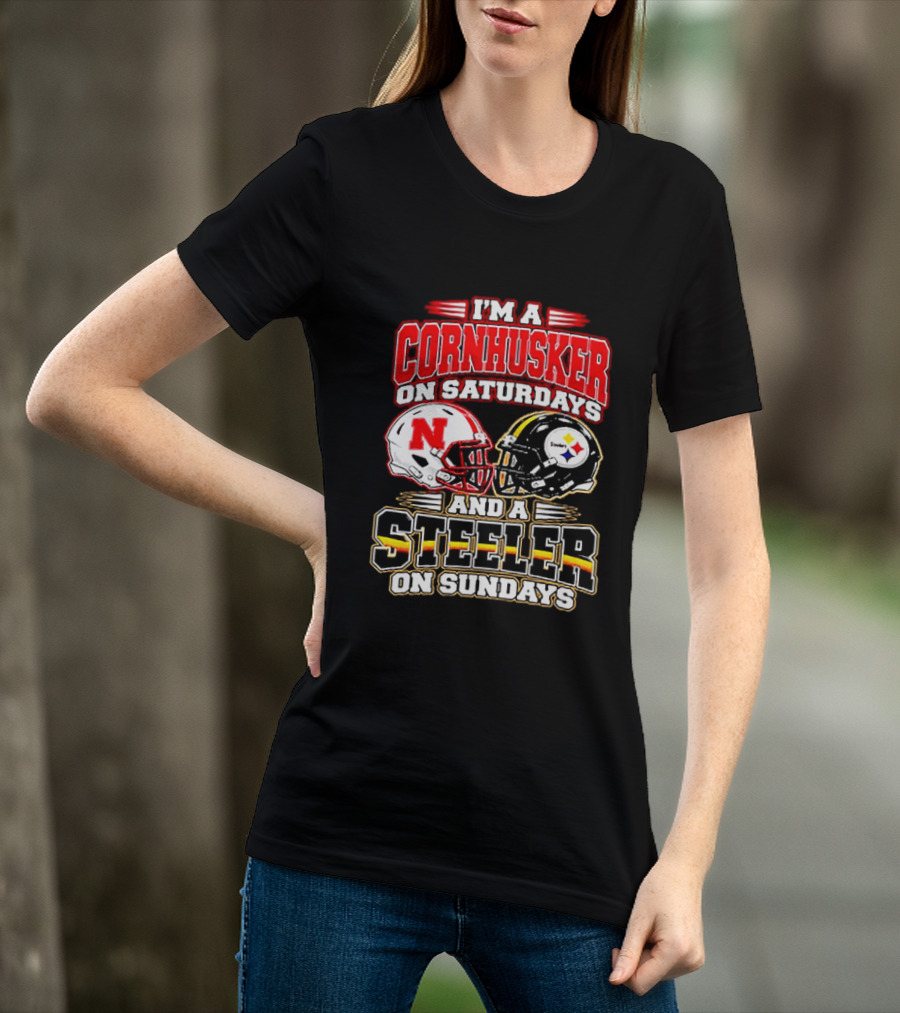 I'm A Cornhusker On Saturdays And A Steeler On Sundays T-Shirt