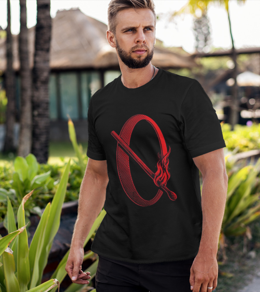 Queens Of The Stone Age Perfecth Album Q Flaming Matchstick T-Shirt