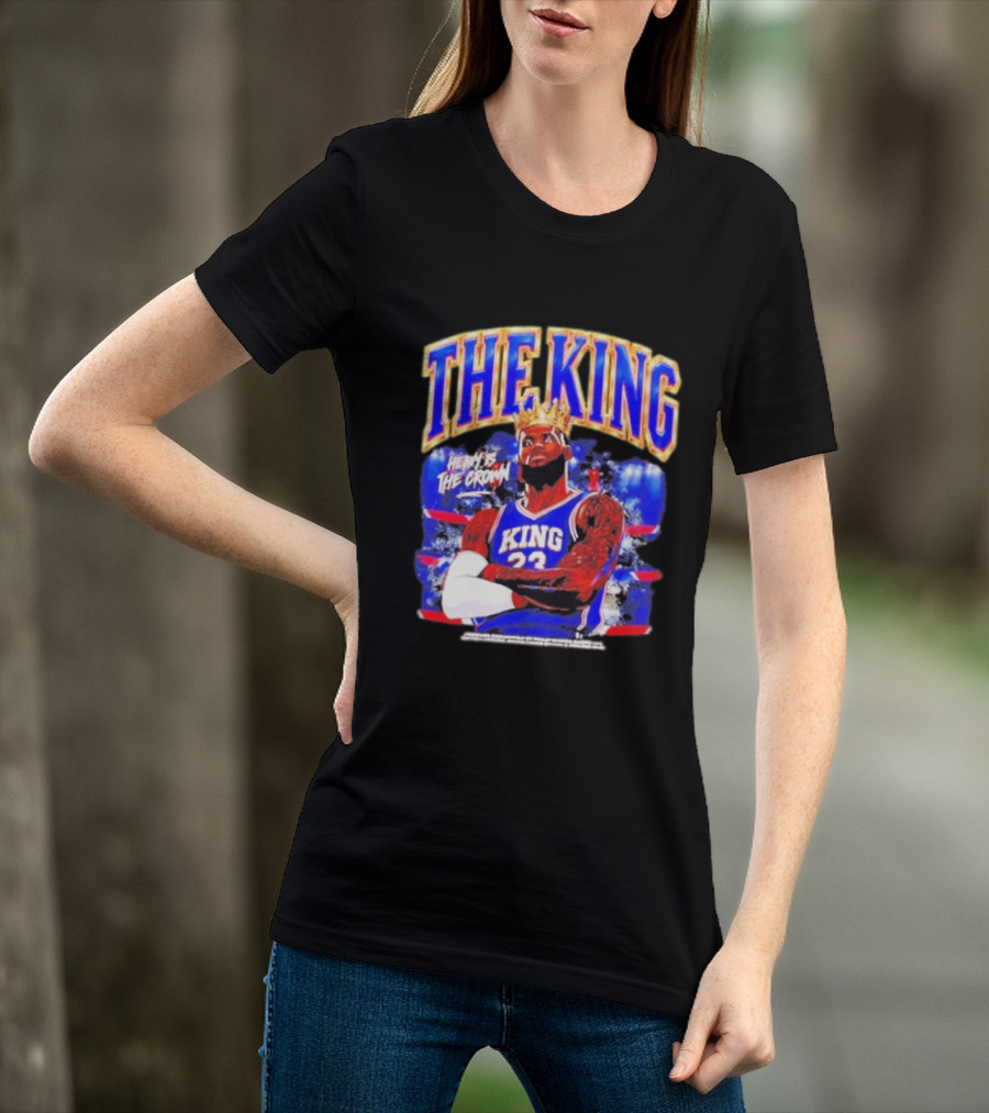 LeBron James The King Heavy Is The Crown Kings 23 Basketball Legend T-Shirt