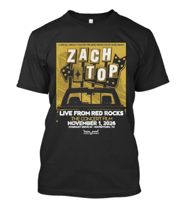 Zach Top Live From Red Rocks Concert Film November 1 2026 T-Shirt